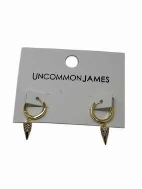 Uncommon James Gold Hoop Earrings with Spike Drops